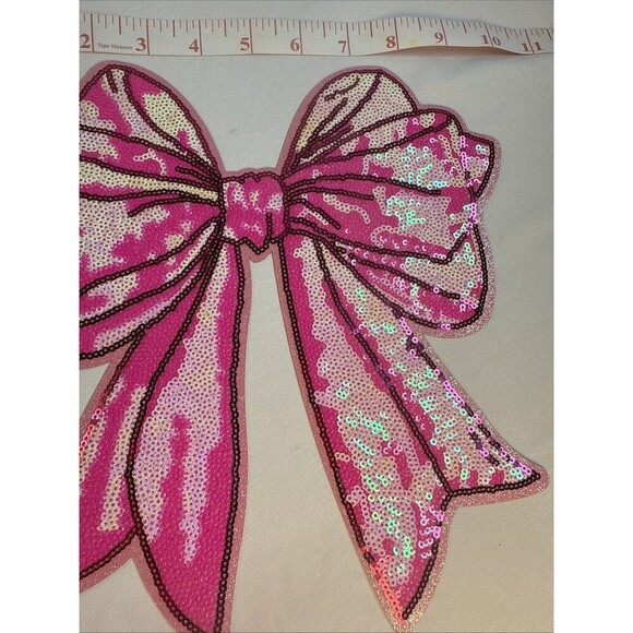 Light Pink And Hot Pink Bow For Use With Heat Press - Picture 6 of 9